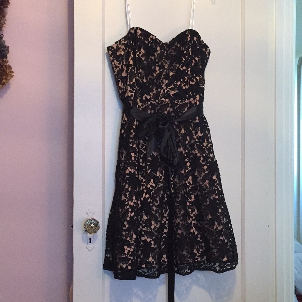 City Chic black lace sparkle dress